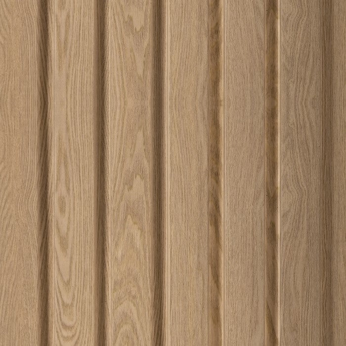 White Oak Large Slatted Polypropylene Interior Decorative Wall Panel