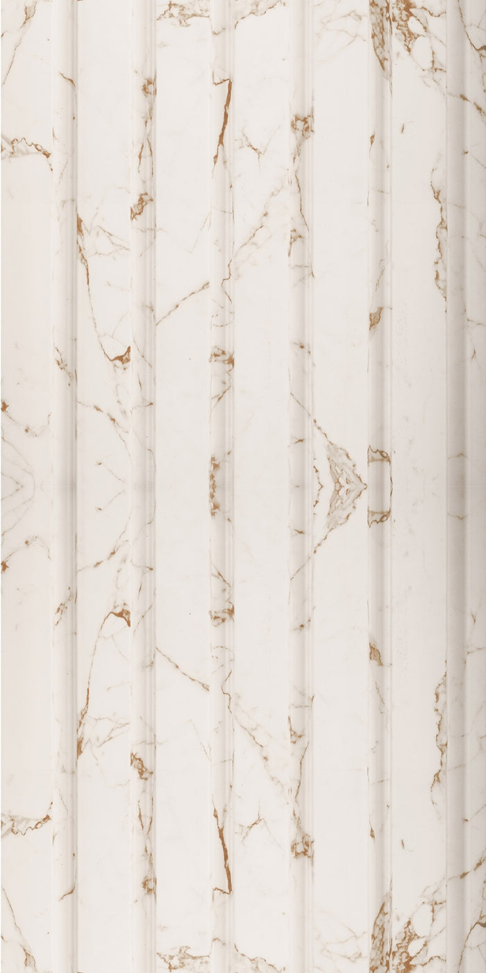 Gilded Vein Large Slatted Polypropylene Interior Decorative Wall Panel