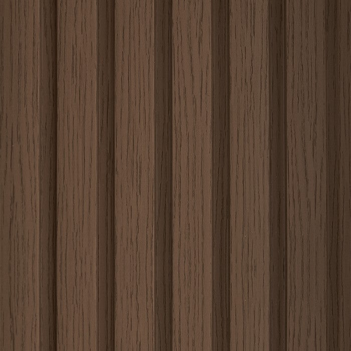 Walnut Large Slatted Polypropylene Interior Decorative Wall Panel