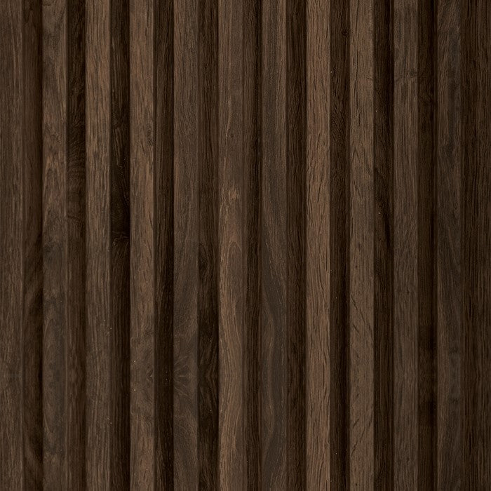 Dark Oak Medium Slatted Polypropylene Interior Decorative Wall Panel