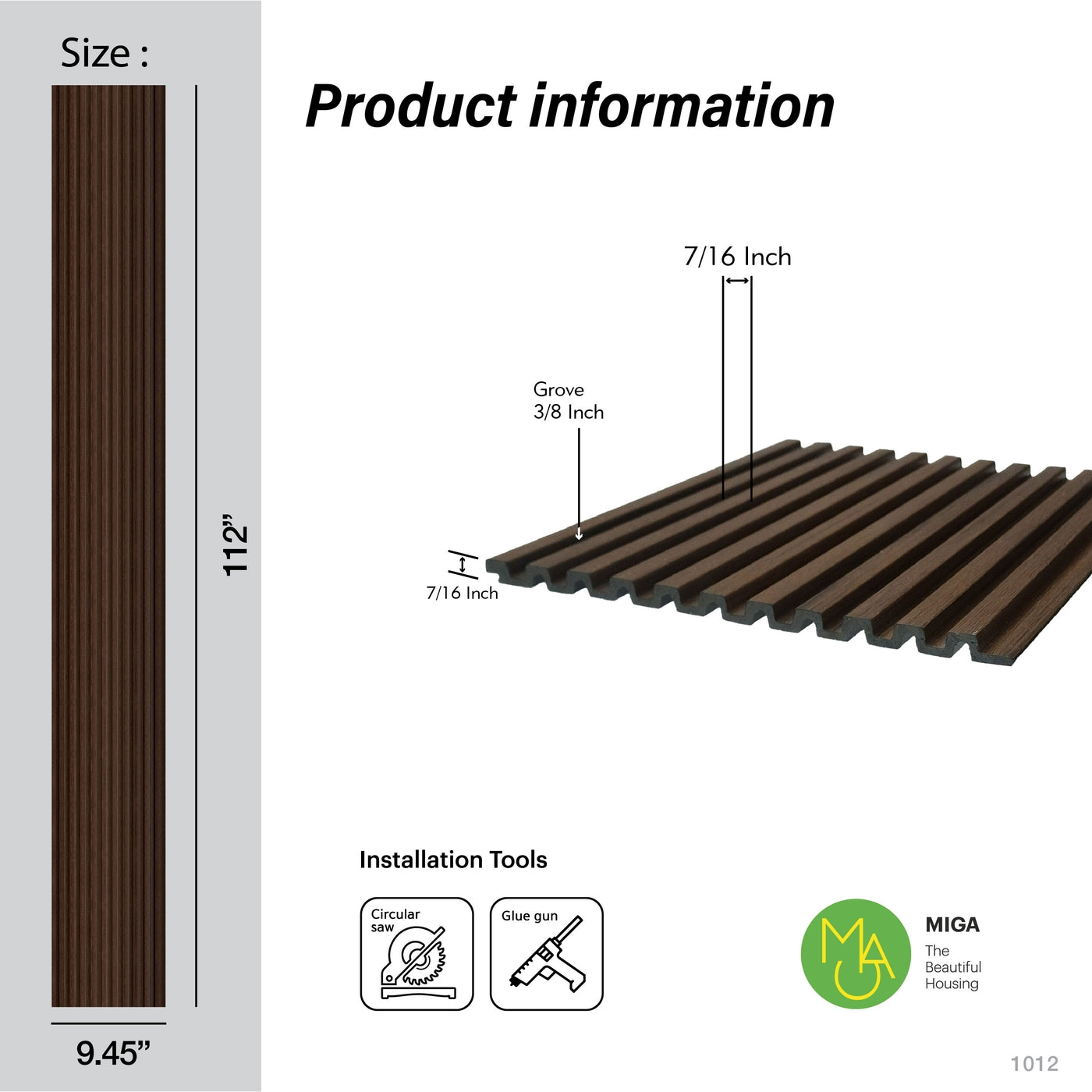 Red Oak Slatted Polypropylene Interior Decorative Wall Panel