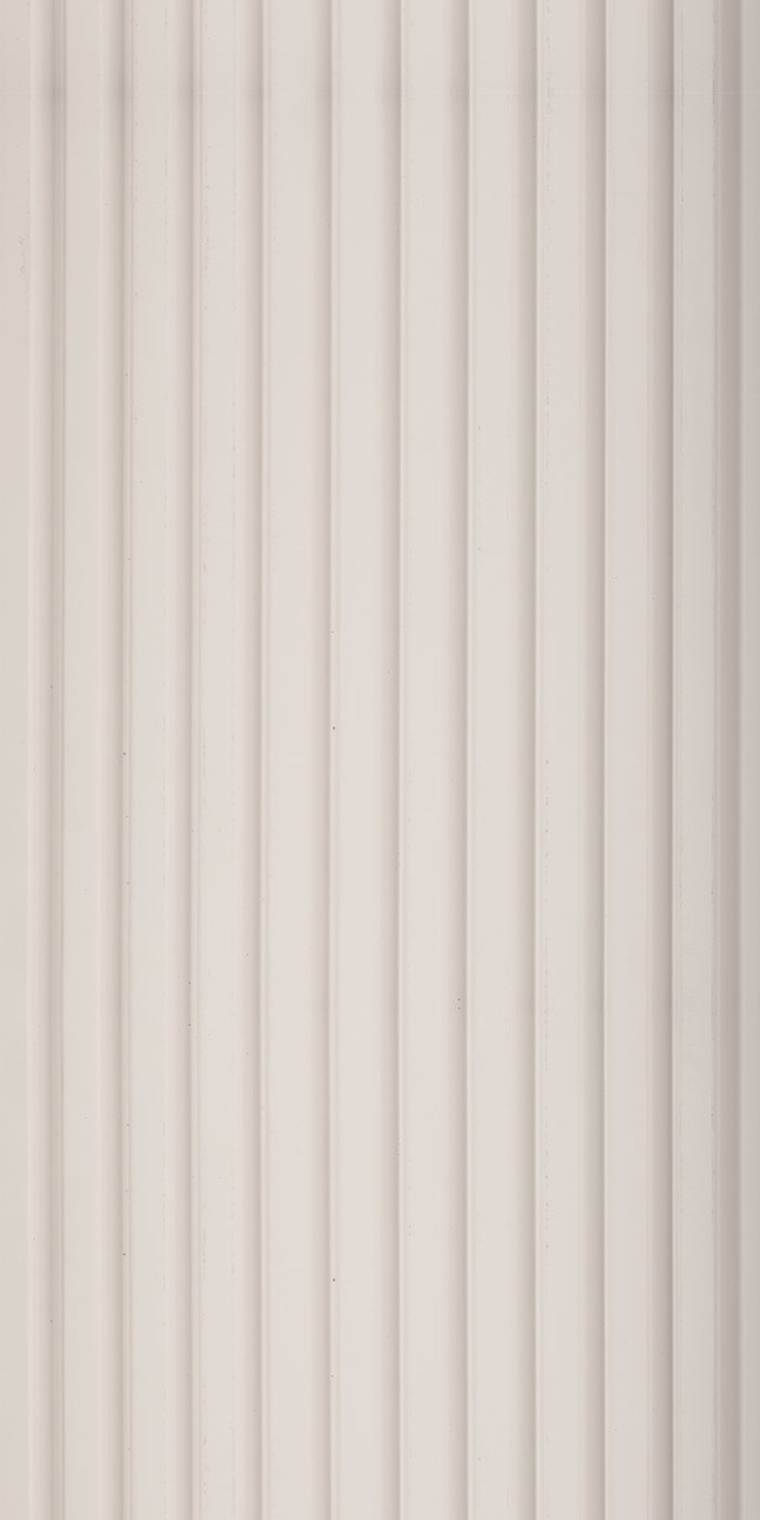 Creamy White Medium Slatted Polypropylene Interior Decorative Wall Panel