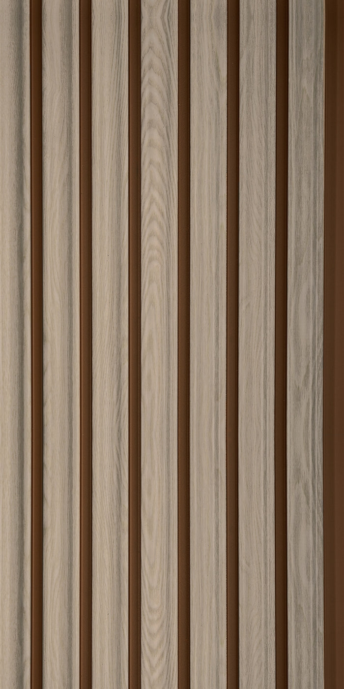 Ivory Wash Two-Tone Fluted Polypropylene Interior Decorative Wall Panel