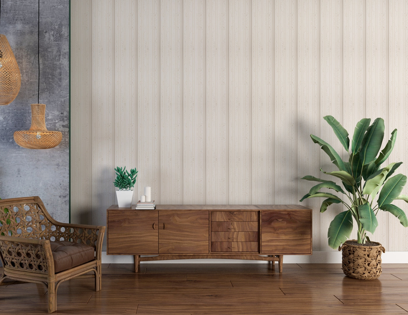 Gilded Fleck Multi Width Slatted Polypropylene Interior Decorative Wall Panel