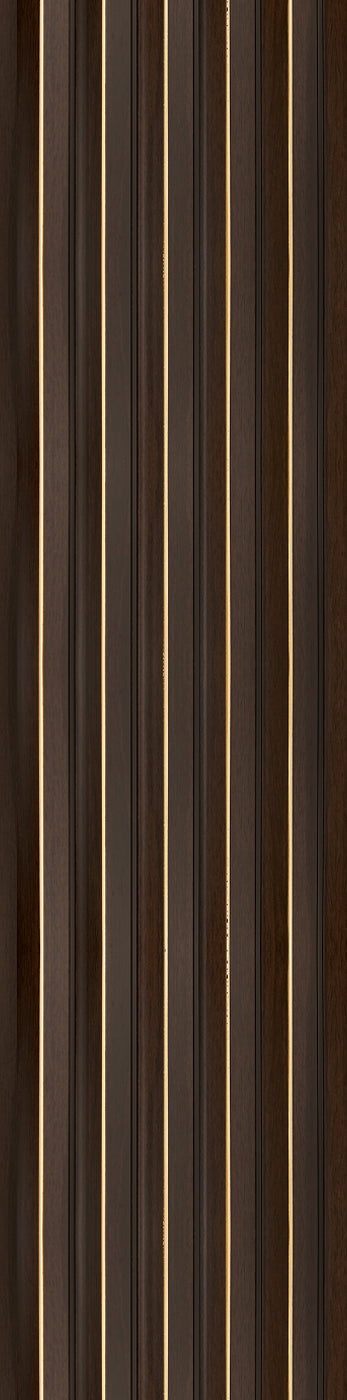 Gilded Dark Oak Corrugated Polypropylene Interior Decorative Wall Panel
