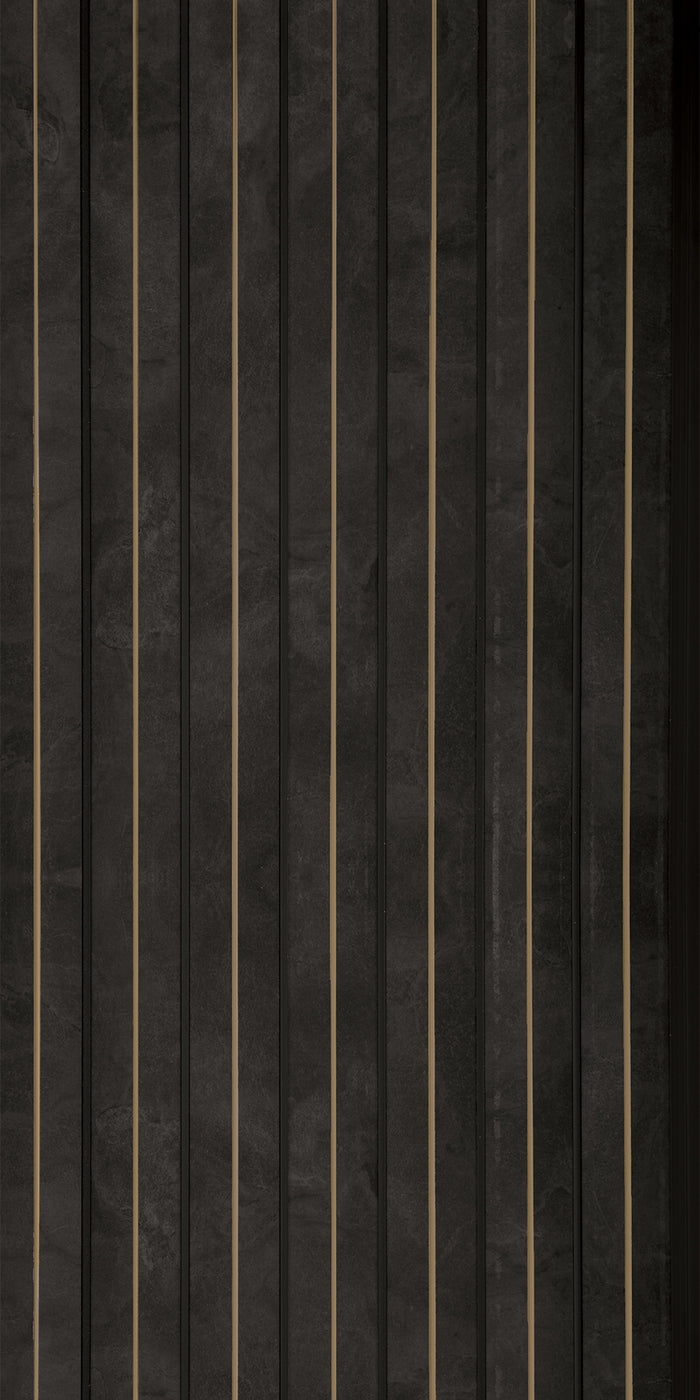 Gilded Charcoal Corrugated Polypropylene Interior Decorative Wall Panel