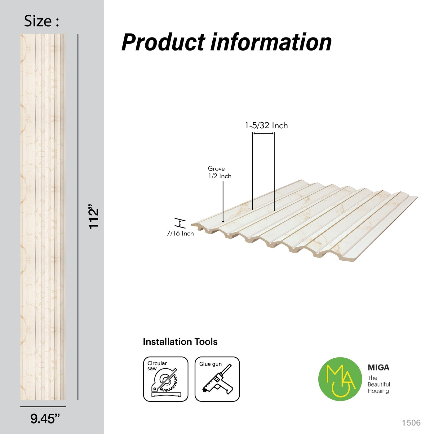 Gilded Vein Corrugated Polypropylene Interior Decorative Wall Panel
