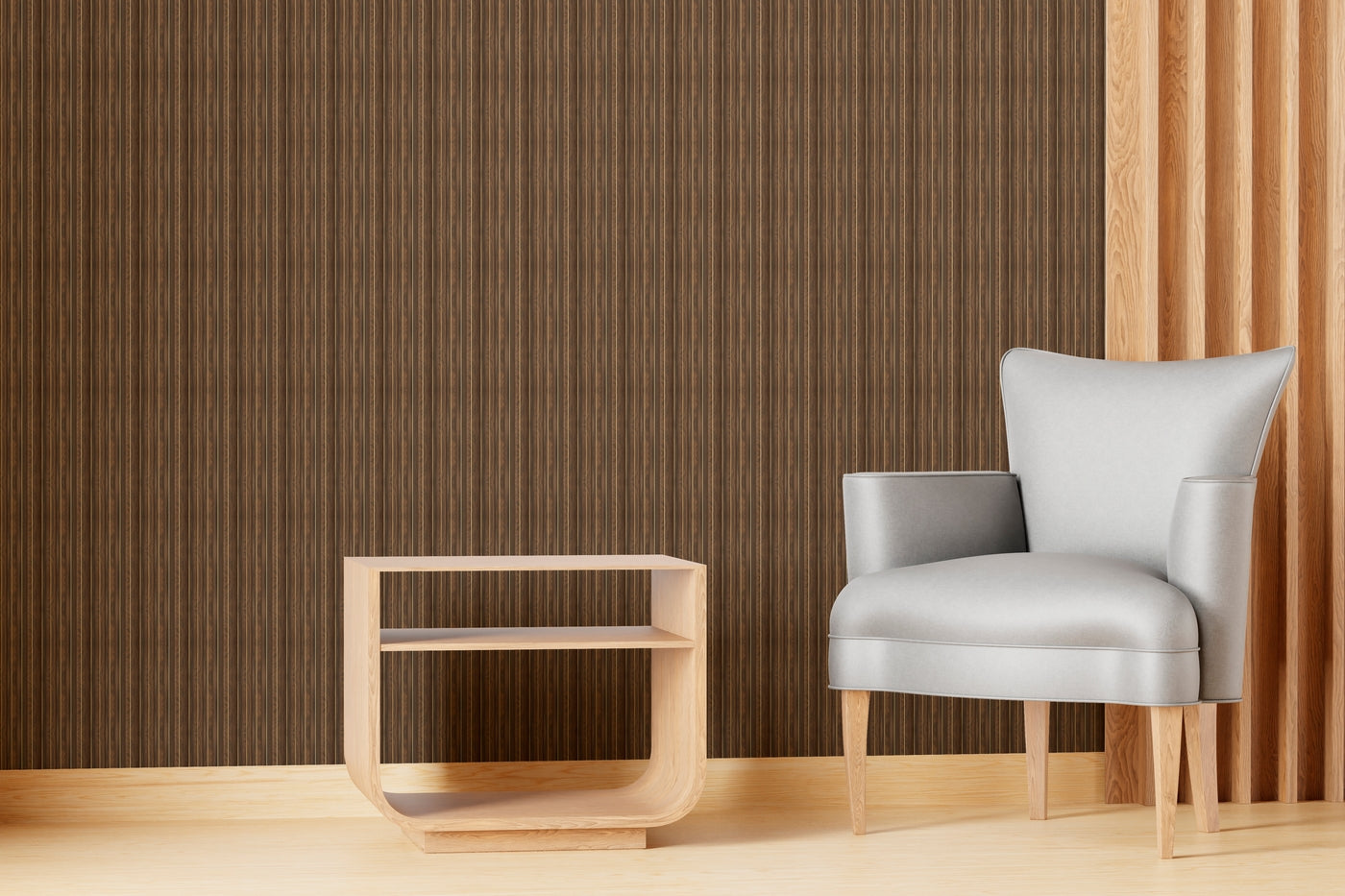 Gilded Alder Corrugated Polypropylene Interior Decorative Wall Panel