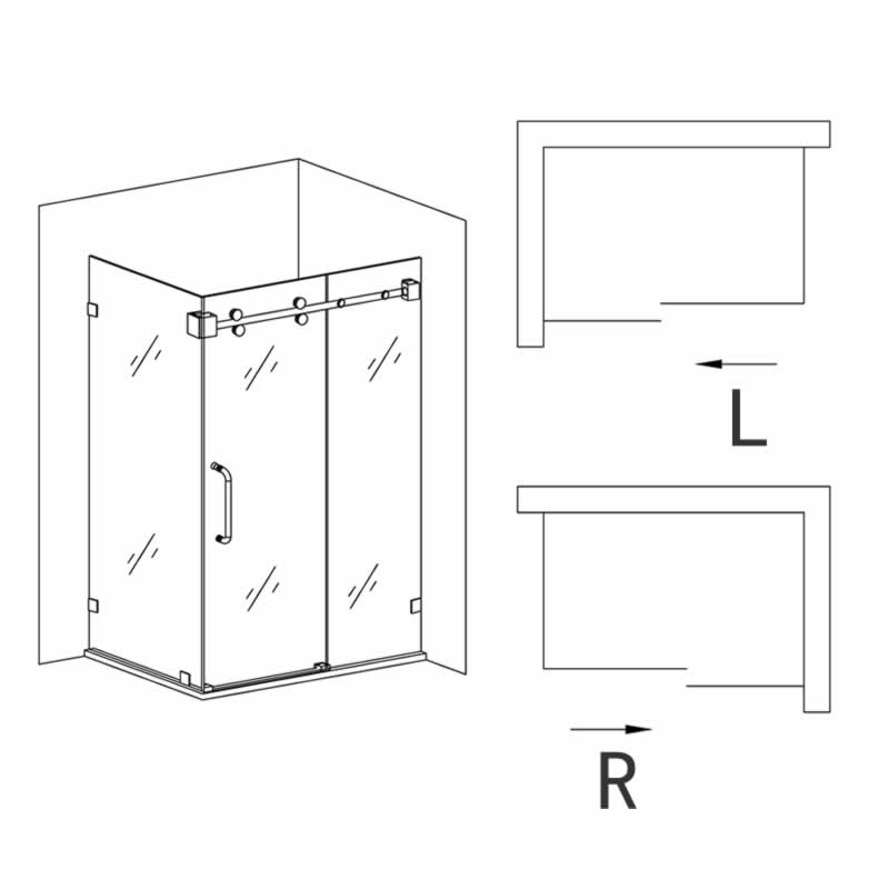 Mirelle Frameless Single Sliding Shower Door