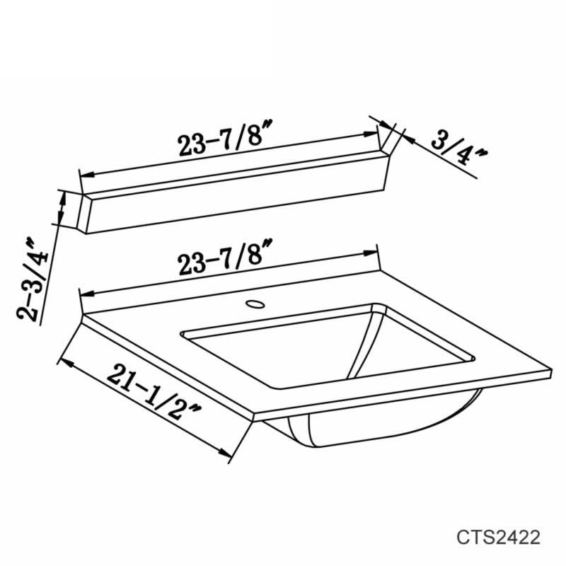 Elvin 24" Freestanding Bathroom Vanity with Carrara Quartz Top and Porcelain Undermount Sink
