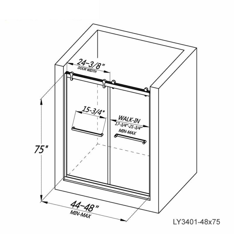 Viktor Semi-Frameless Double Sliding Shower Door