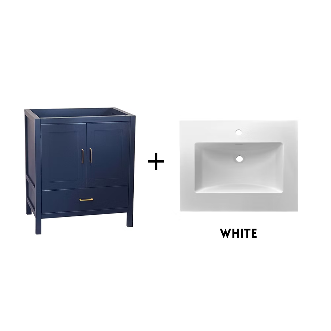 Catalina 36" Freestanding Bathroom Vanity with Solid Surface Integrated Sink Top