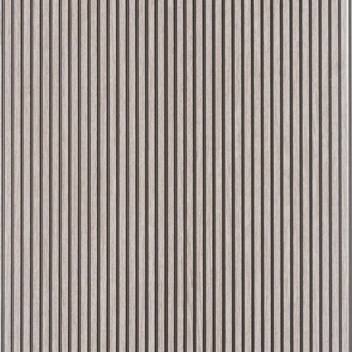 Grey Oak Two-Tone Small Slatted Polypropylene Interior Decorative Wall Panel