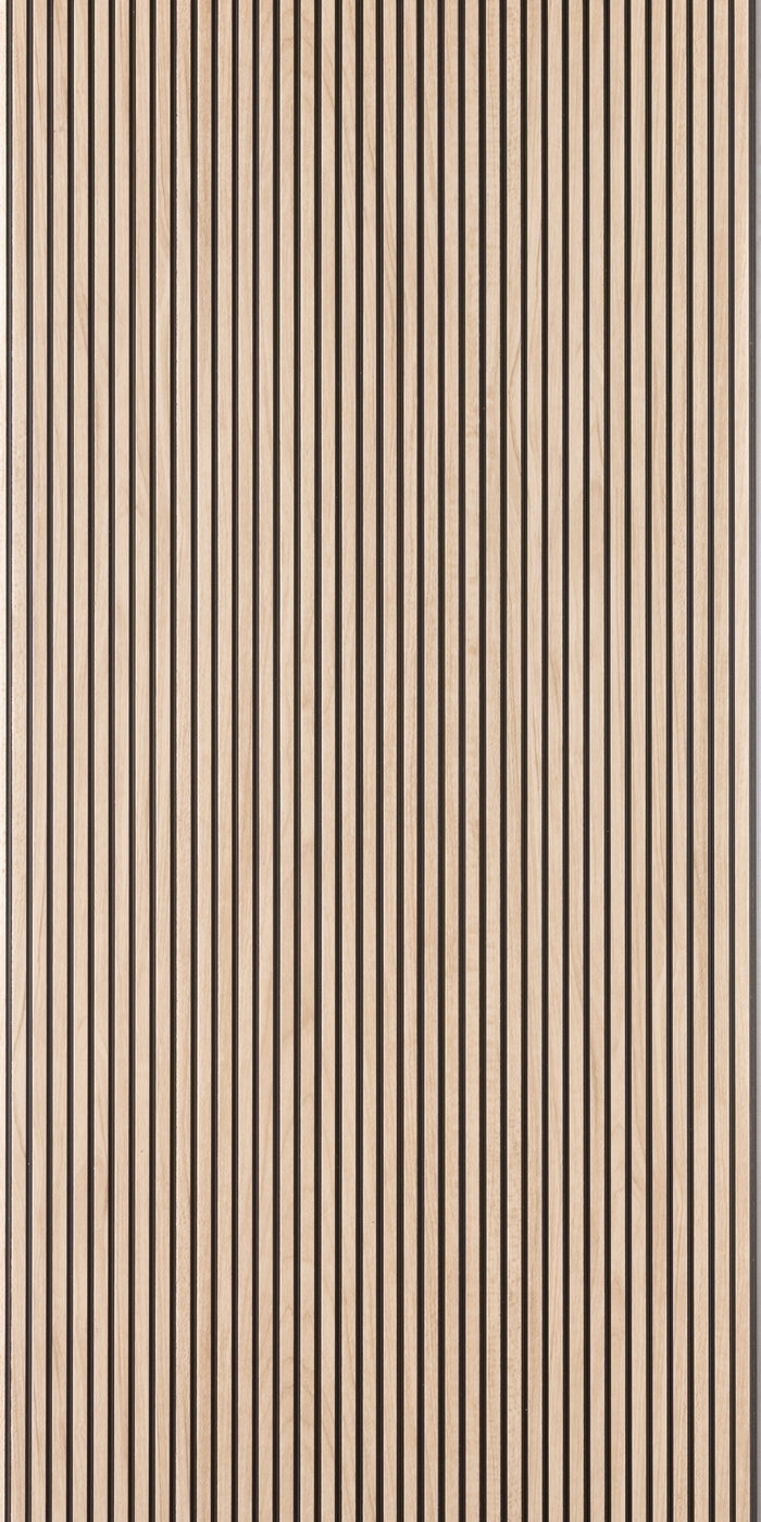 Maple Two-Tone Slatted Polypropylene Interior Decorative Wall Panel
