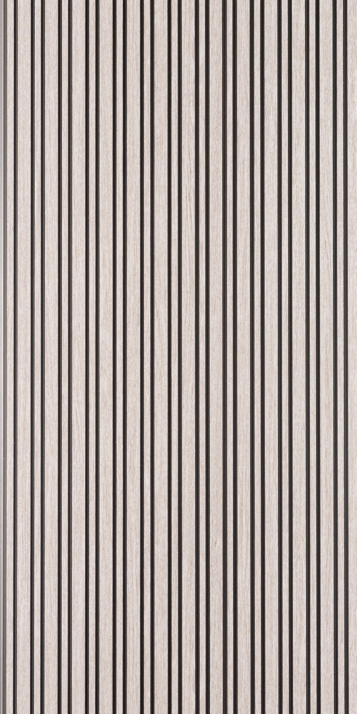Grey Oak Multi Width Slatted Polypropylene Interior Decorative Wall Panel
