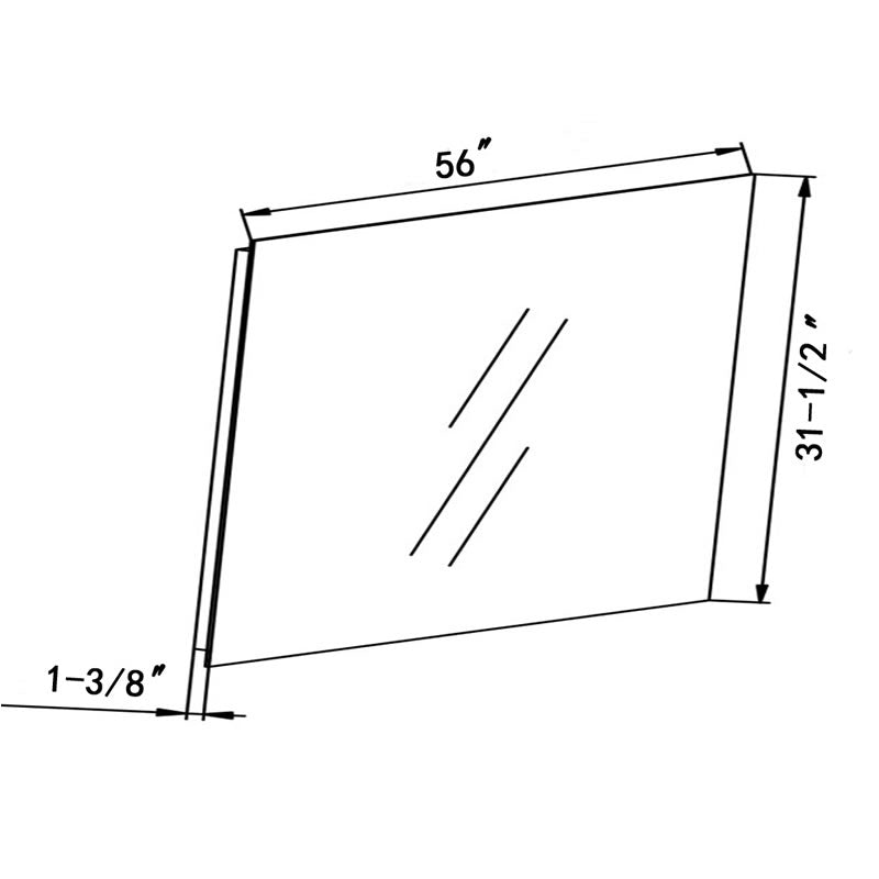 Obadiah Rectangle LED Mirror