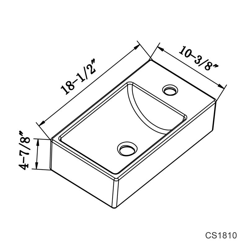 Oswald 1-Hole Ceramic Vanity Top