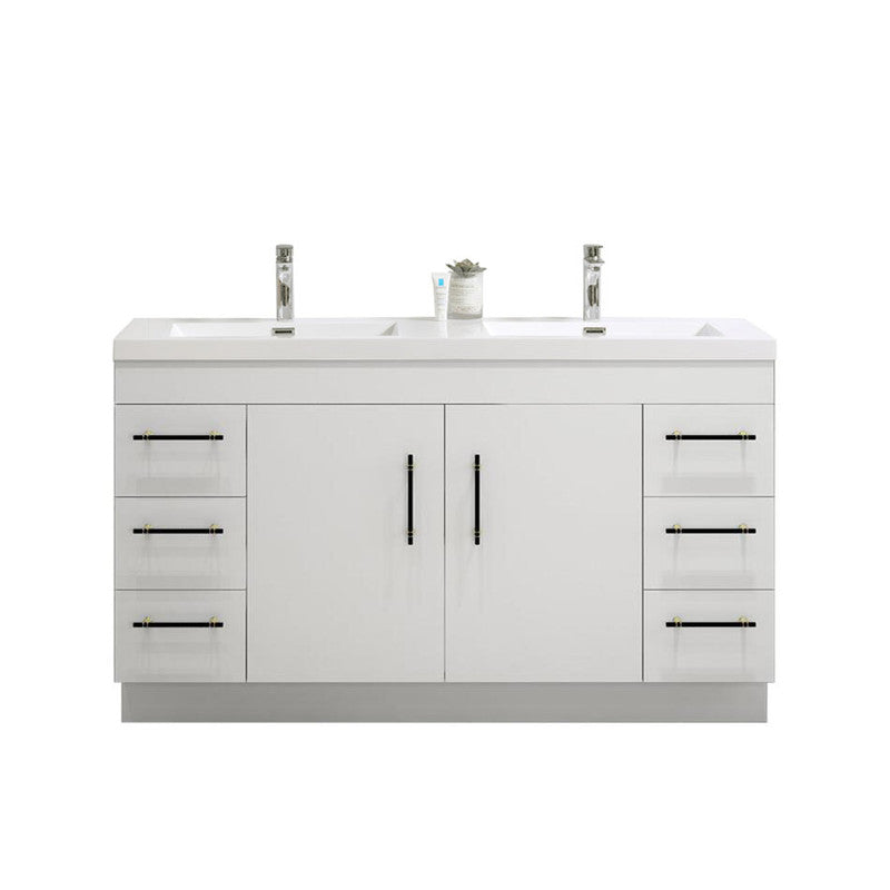 Freestanding Bathroom Vanity with Acrylic Integrated Sink Top - KBH Home