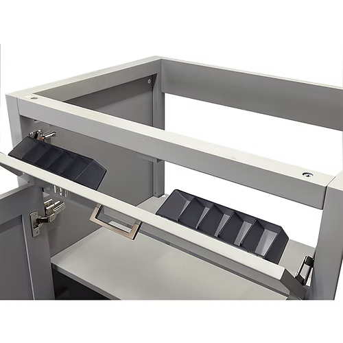 Newport 30" Freestanding Bathroom Vanity with Solid Surface Integrated Sink Top