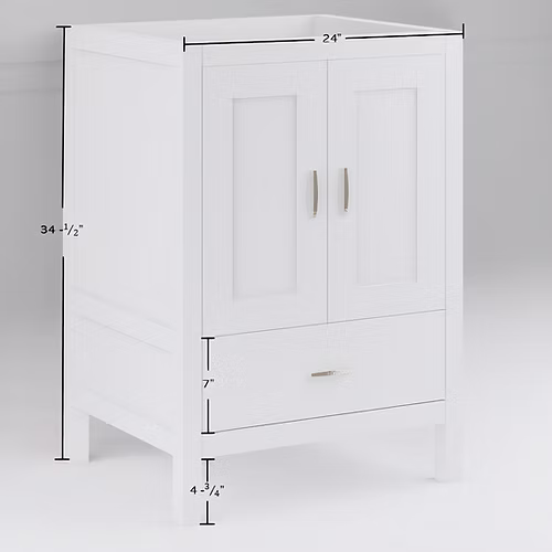 Catalina 24" Freestanding Bathroom Vanity with Solid Surface Integrated Sink Top