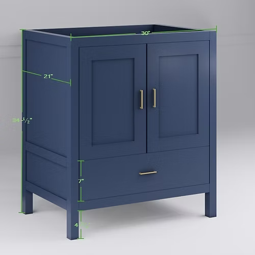 Catalina 36" Freestanding Bathroom Vanity with Solid Surface Integrated Sink Top
