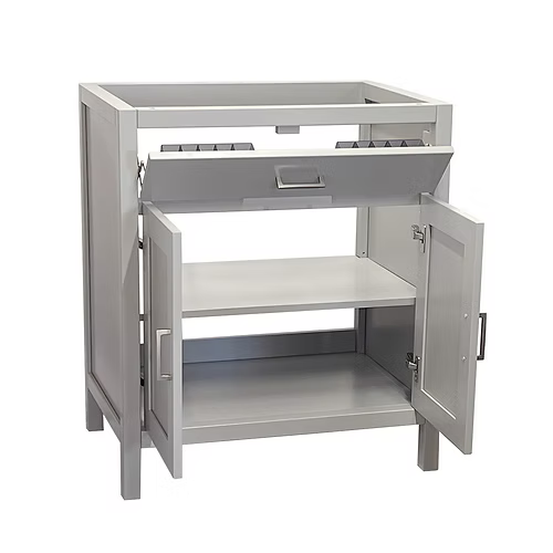 Newport 30" Freestanding Bathroom Vanity with Solid Surface Integrated Sink Top