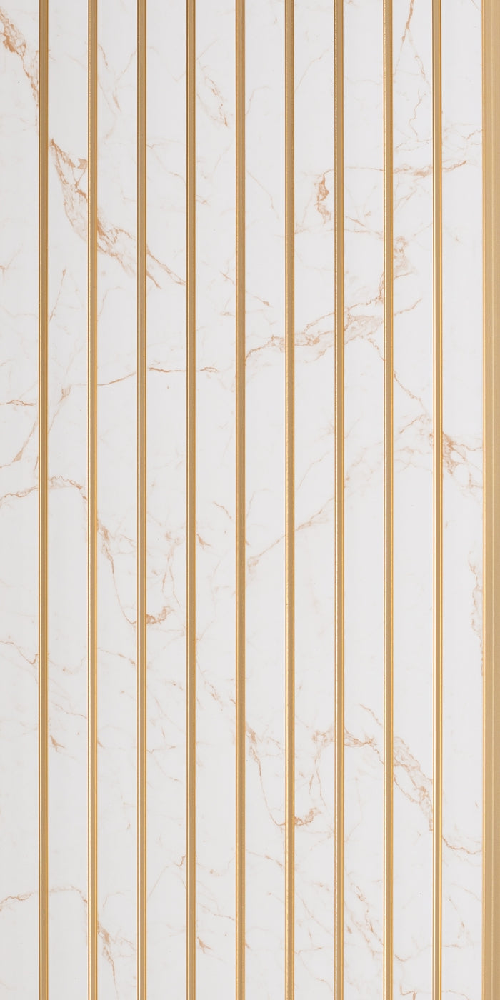 Gilded Vein Two-Tone Large Slatted Polypropylene Interior Decorative Wall Panel