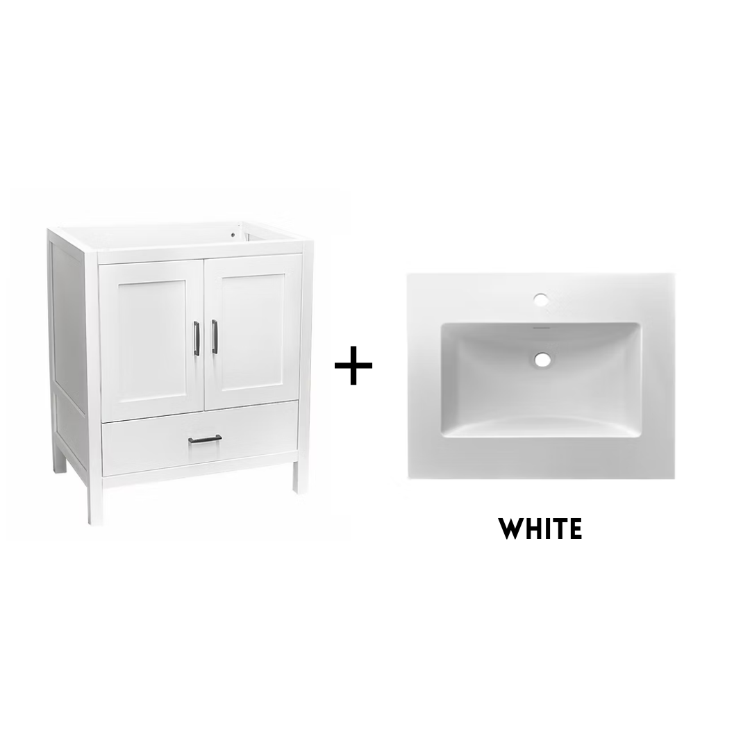 Catalina 36" Freestanding Bathroom Vanity with Solid Surface Integrated Sink Top