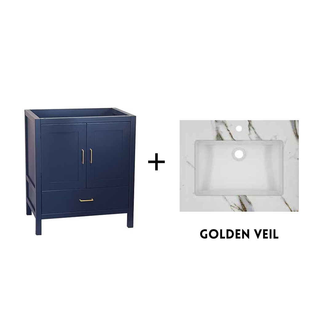 Catalina 36" Freestanding Bathroom Vanity with Solid Surface Integrated Sink Top