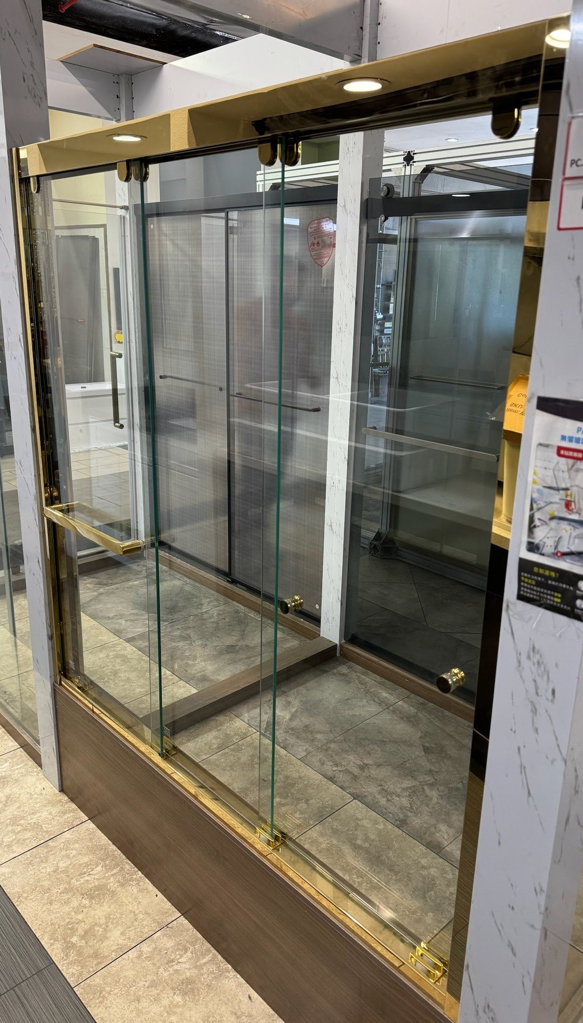 Belladonna Semi-Frameless Triple Sliding Shower Door