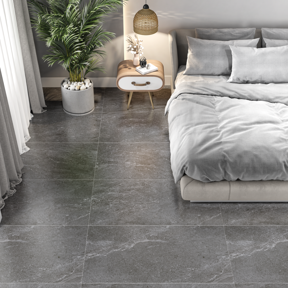 Caribou Dark Grey Porcelain Tile