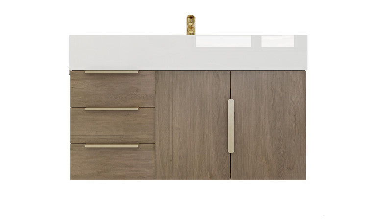 Bethany 36" Wall Mounted Bathroom Vanity with Reinforced Acrylic Integrated Sink Top