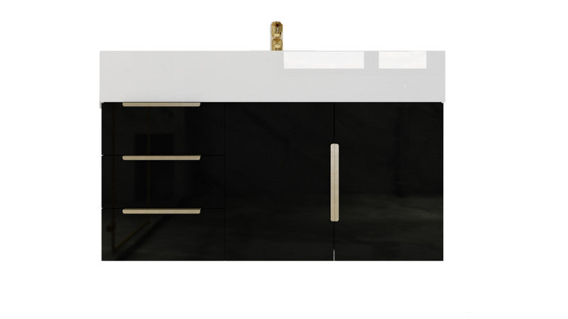 Bethany 36" Wall Mounted Bathroom Vanity with Reinforced Acrylic Integrated Sink Top