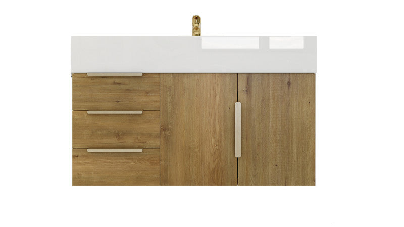 Bethany 36" Wall Mounted Bathroom Vanity with Reinforced Acrylic Integrated Sink Top