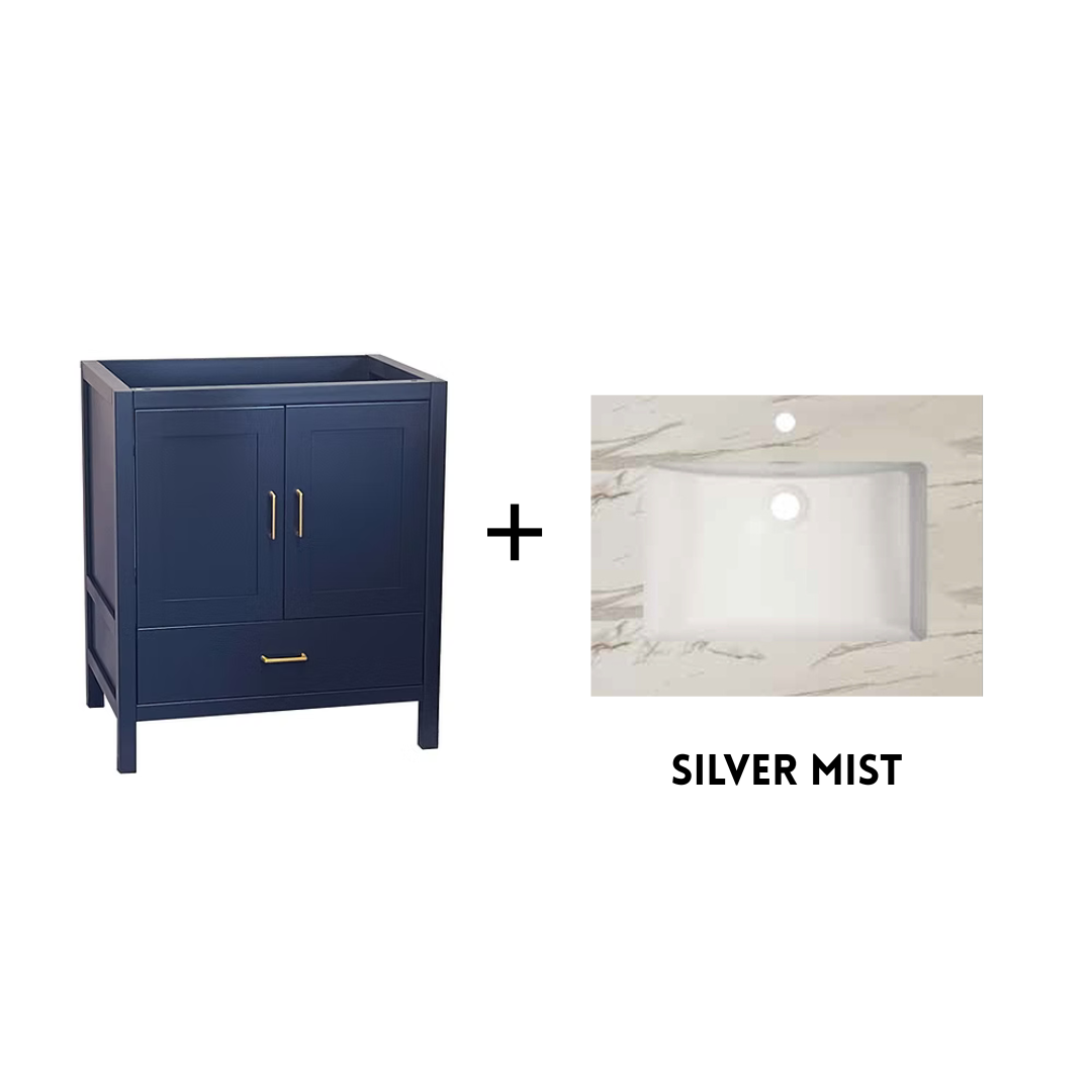 Catalina 36" Freestanding Bathroom Vanity with Solid Surface Integrated Sink Top