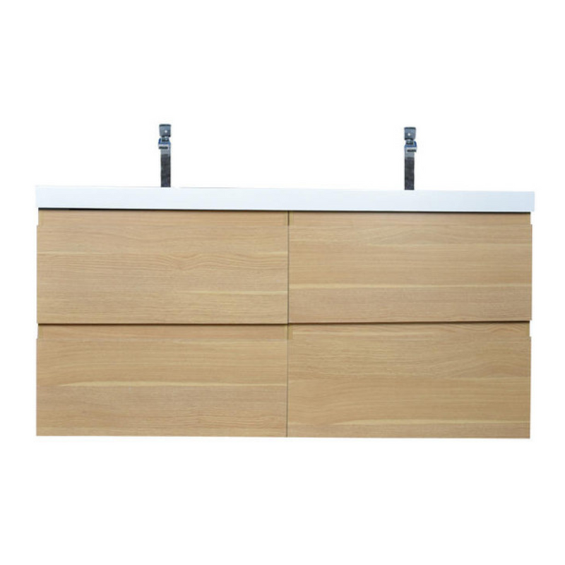 Bohemia Lina 48" Wall Mounted Bathroom Vanity with Reinforced Acrylic Integrated Sink Top