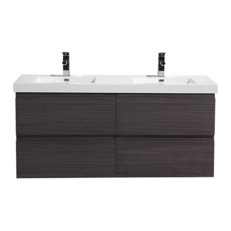 Bohemia Lina 48" Wall Mounted Bathroom Vanity with Reinforced Acrylic Integrated Sink Top