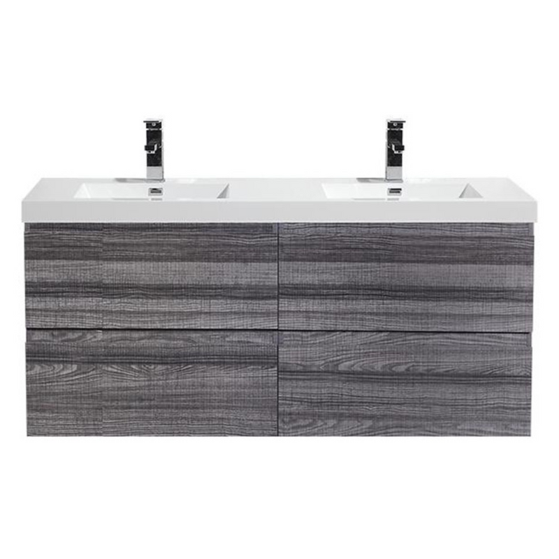 Bohemia Lina 48" Wall Mounted Bathroom Vanity with Reinforced Acrylic Integrated Sink Top
