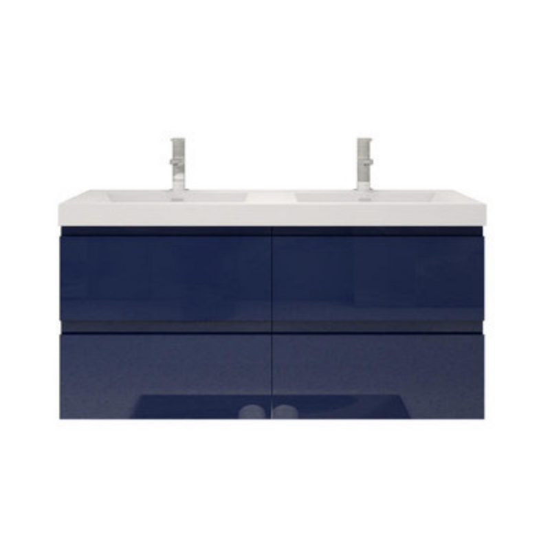 Bohemia Lina 48" Wall Mounted Bathroom Vanity with Reinforced Acrylic Integrated Sink Top