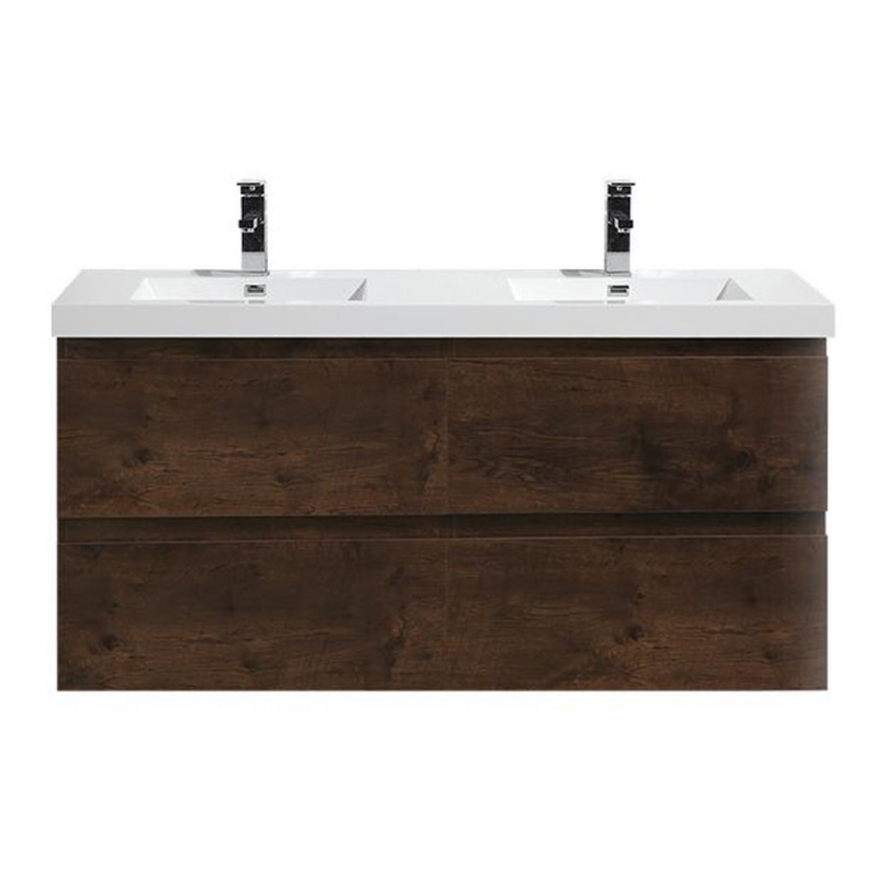 Bohemia Lina 48" Wall Mounted Bathroom Vanity with Reinforced Acrylic Integrated Sink Top
