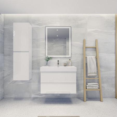 Fortune 36" Wall Mounted Bathroom Vanity with Reinforced Acrylic Integrated Sink Top