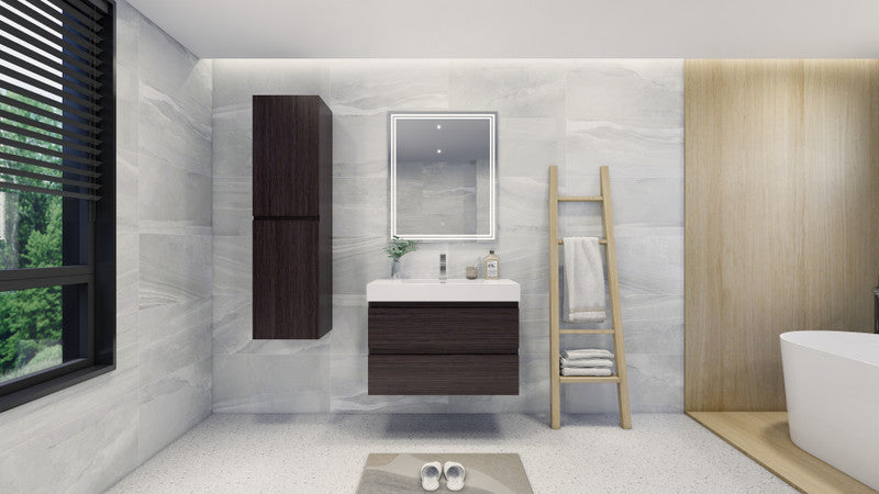 Fortune 36" Wall Mounted Bathroom Vanity with Reinforced Acrylic Integrated Sink Top