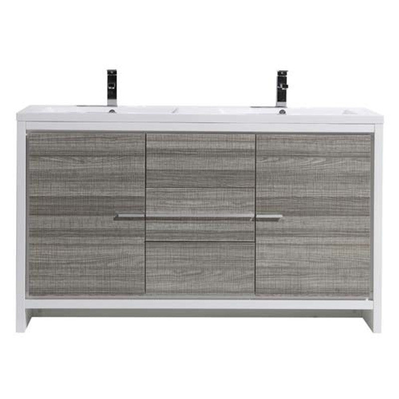 Dolce 60" Freestanding Bathroom Vanity with Reinforced Acrylic Integrated Sink Top