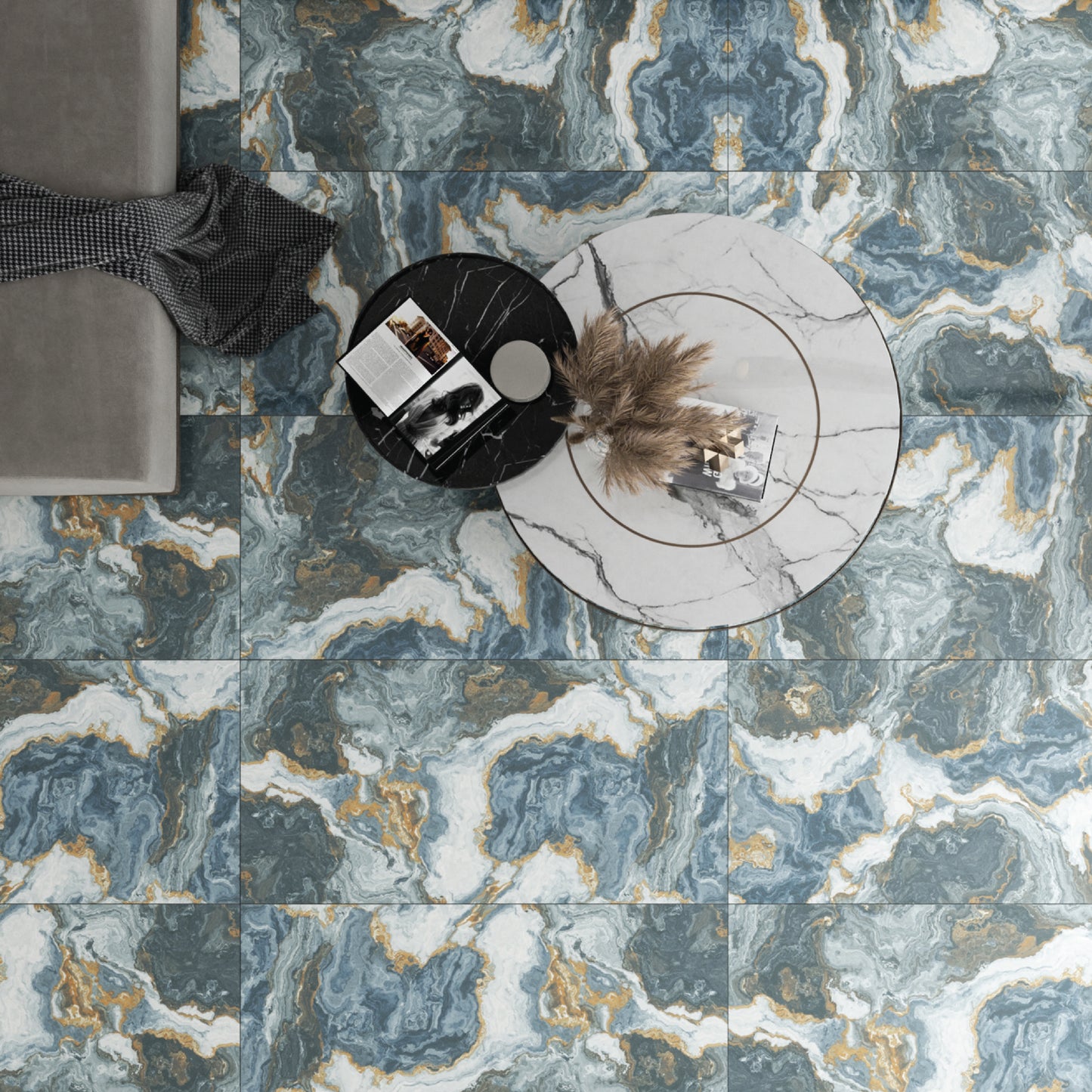 Majestic Blue Color Body Porcelain Tile