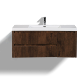 Jade 48" Wall Mounted Bathroom Vanity with Reinforced Acrylic Integrated Sink Top