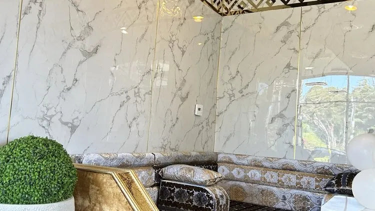 Crackled Grey PVC Shower / Interior Decorative Wall Panel