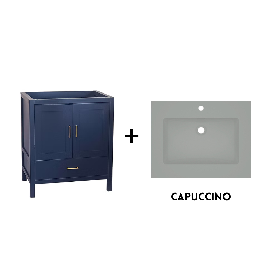 Catalina 36" Freestanding Bathroom Vanity with Solid Surface Integrated Sink Top