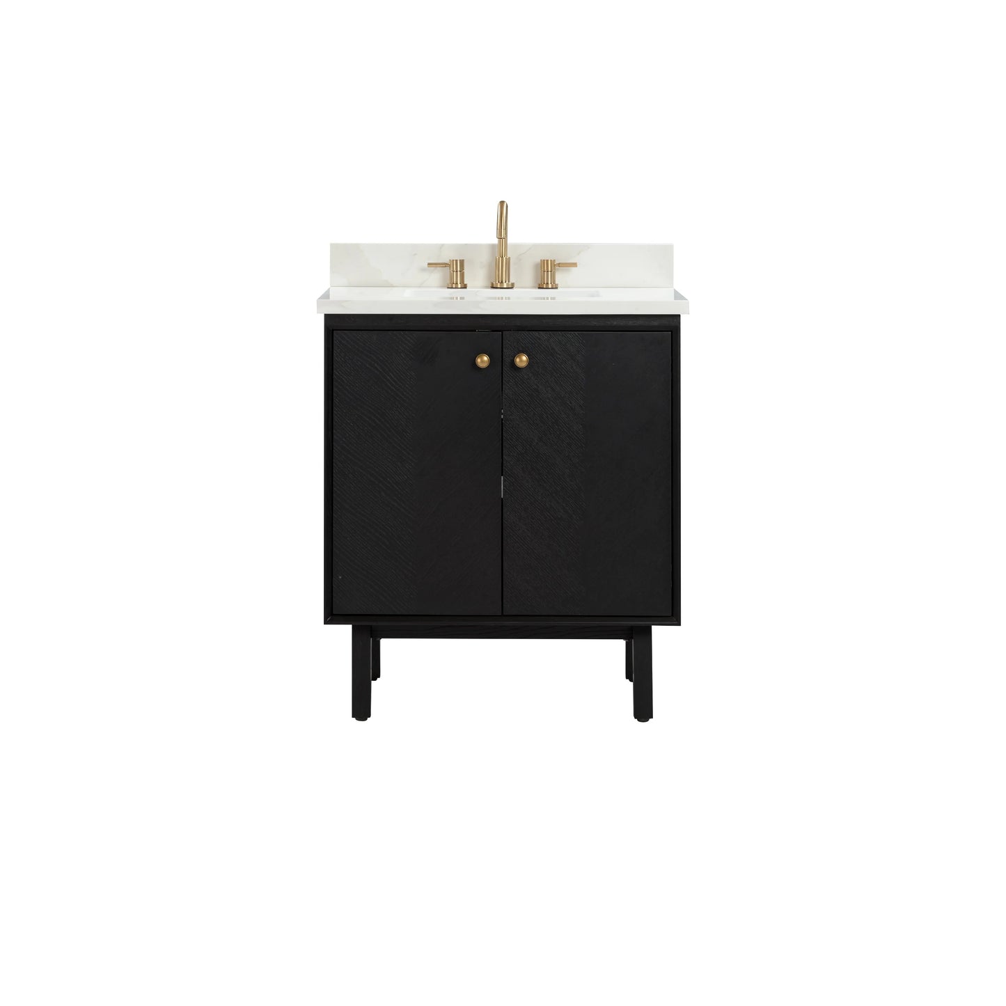 Adele 30" Freestanding Bathroom Vanity with Calacatta White Quartz Top and Vitreous China Undermount Sink