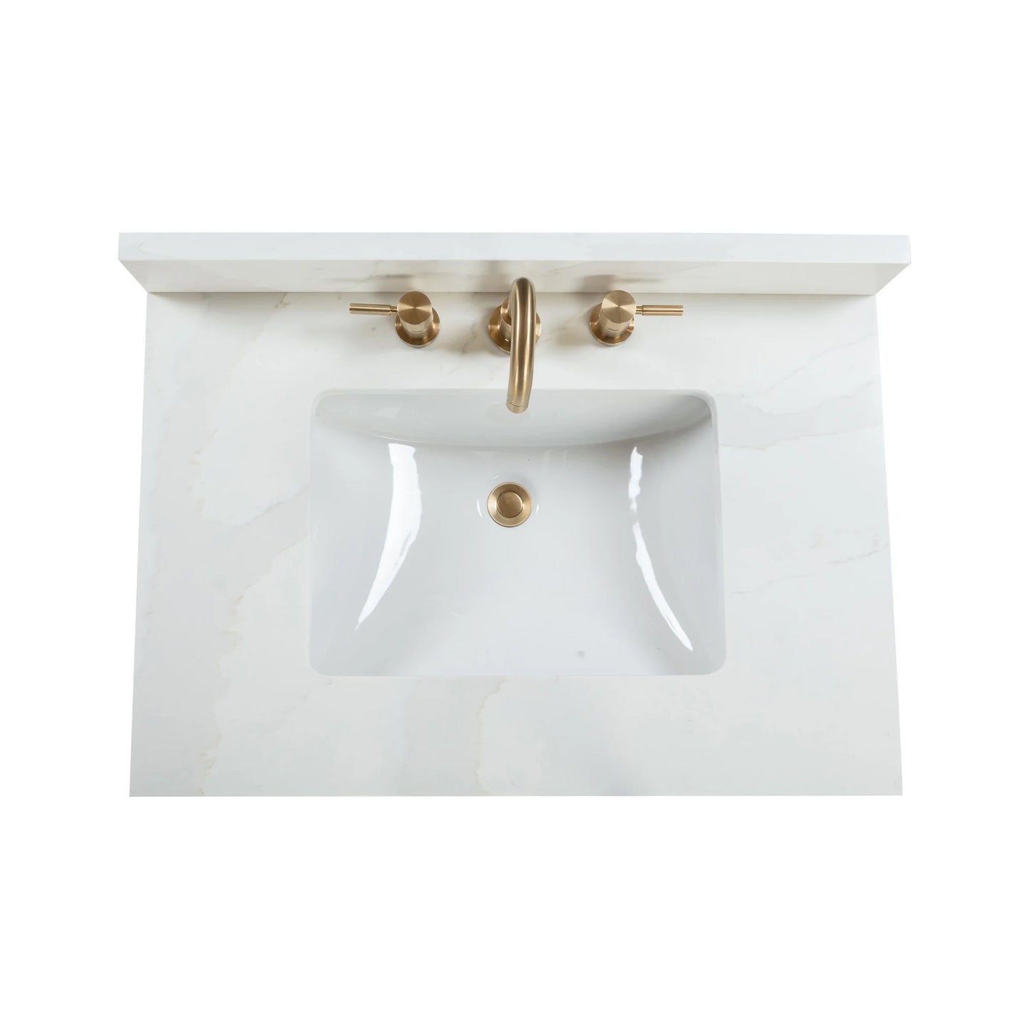Adele 30" Freestanding Bathroom Vanity with Calacatta White Quartz Top and Vitreous China Undermount Sink