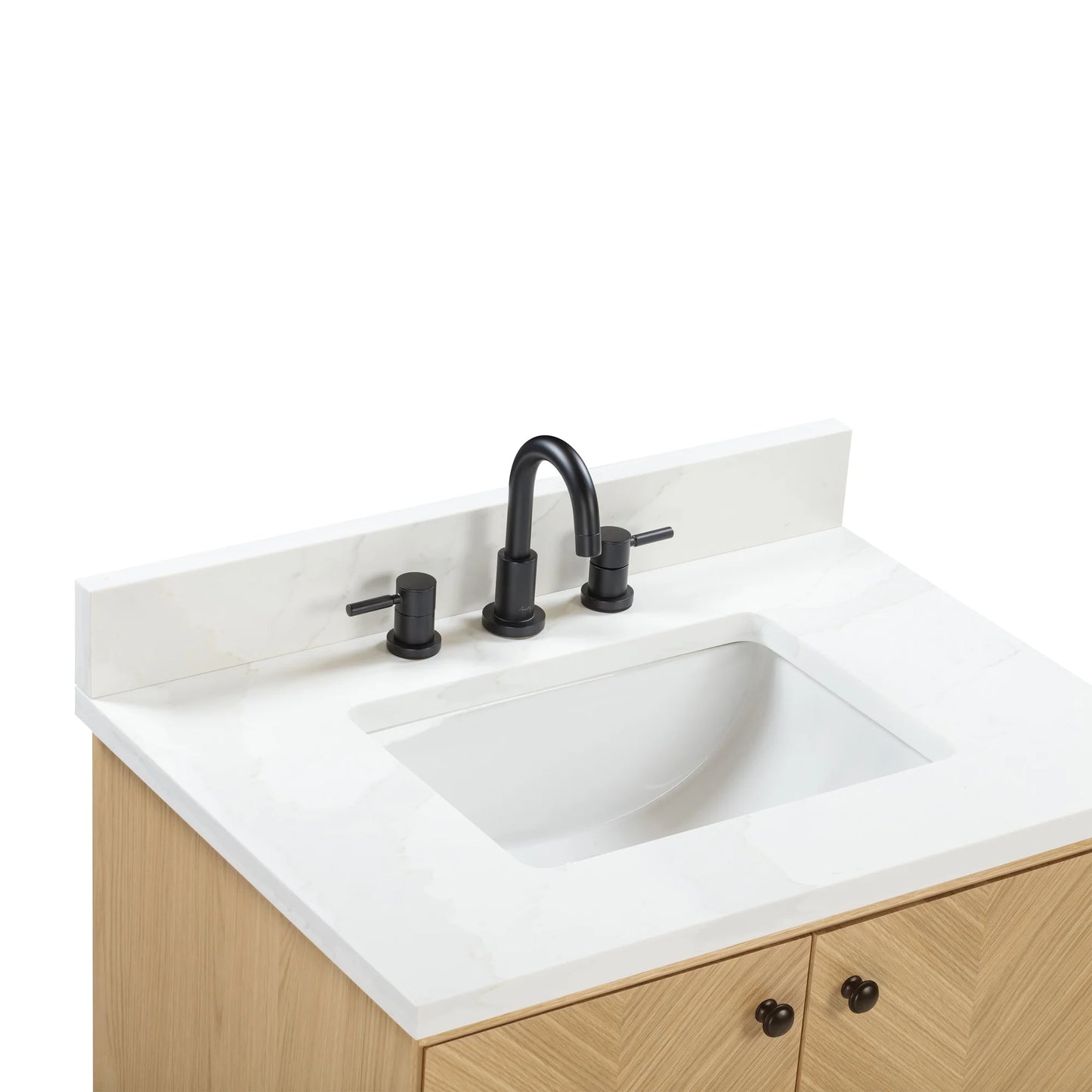 Adele 30" Freestanding Bathroom Vanity with Calacatta White Quartz Top and Vitreous China Undermount Sink